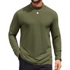 image:imageCOOFANDY Mens Mock Turtleneck Long Sleeve Shirts Casual Basic TShirt Lightweight Mockneck Pullover Sweater for MenArmy Green
