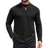 image:imageCOOFANDY Mens Mock Turtleneck Long Sleeve Shirts Casual Basic TShirt Lightweight Mockneck Pullover Sweater for MenBlack