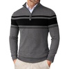Dark Heather Grey & Black Stripe