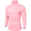 image:imageCOOFANDY Mens Slim Fit Basic Turtleneck Long Sleeve Lightweight Pullover Sweaters Casual Knitted TopsPink