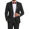 image:imageCOOFANDY Mens Tuxedo Suit Set Slim Fit 2 Piece One Button Blazer Jacket Pants for WeddingDinnerPromBlack