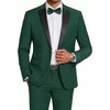 image:imageCOOFANDY Mens Tuxedo Suit Set Slim Fit 2 Piece One Button Blazer Jacket Pants for WeddingDinnerPromGreen