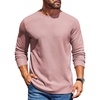 image:imageCOOFANDY Mens Waffle Crewneck T Shirts Long Sleeve Casual Pullover Tees  CloudSoft Feel Breathable SkinFriendly Basic Tees AllDay CozyDusty Pink