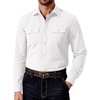 image:imageCOOFANDY Mens Western Cowboy Shirt Long Sleeve Cotton Button Down Work Shirts with PocketsWhite