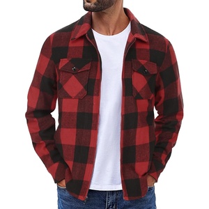 image:imageCOOFANDY Men Flannel Jackets Full Zip Up Plaid Shirt Shackets Cotton Lightweight Jackets Casual Stylish Fall Jackets 2024