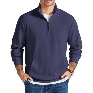 image:imageCOOFANDY Men Quarter Zip Pullover Mock Neck Long Sleeve Corduroy Sweatshirt  Long sleeve lightweight soft warm slight stretchy regular fit fall winter vintage fashion clothing S3XLNavy Blue