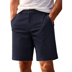 image:imageCOOFANDY Men Short Casual 9 Lightweight Cotton Comfort Stretch Dress Short  Stretch Chino Short Lightweight Cotton Summer Shorts Breathable Elastic Waist Flat Front Stretch Dress Shorts Flat FrontNavy Blue