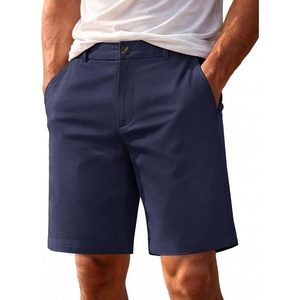 image:imageCOOFANDY Men Short Casual 9 Lightweight Cotton Comfort Stretch Dress Short  Stretch Chino Short Lightweight Cotton Summer Shorts Breathable Elastic Waist Flat Front Stretch Dress Shorts Flat FrontNavy