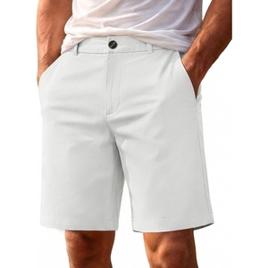 image:imageCOOFANDY Men Short Casual 9 Lightweight Cotton Comfort Stretch Dress Short  Stretch Chino Short Lightweight Cotton Summer Shorts Breathable Elastic Waist Flat Front Stretch Dress Shorts Flat FrontWhite