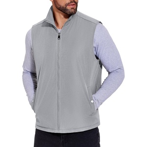 image:imageCOOFANDY Mens Casual Outerwear Vest Lightweight FullZip Sleeveless Jacket Outdoor Hiking Travel Golf Vest with PocketsLight Grey
