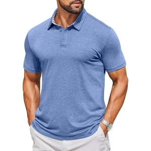 image:imageCOOFANDY Mens Casual Polo Shirts Short Sleeve Classic Basic Tee Button Collar Shirt Summer Golf TShirtBlue