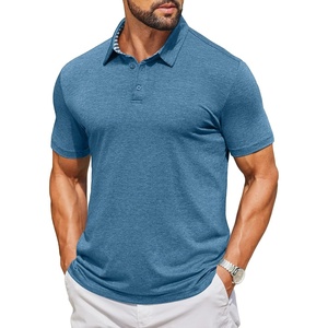 image:imageCOOFANDY Mens Casual Polo Shirts Short Sleeve Classic Basic Tee Button Collar Shirt Summer Golf TShirtDark Blue