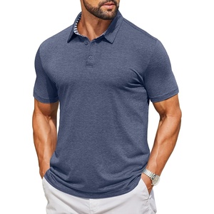image:imageCOOFANDY Mens Casual Polo Shirts Short Sleeve Classic Basic Tee Button Collar Shirt Summer Golf TShirtNavy Blue