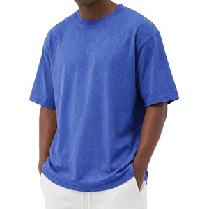 image:imageCOOFANDY Mens Cotton TShirts Oversized Shirt Short Sleeves Streetwear Loose Fit Summer Tee Tops Washed Basic Unisex ShirtsBlue