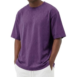 image:imageCOOFANDY Mens Cotton TShirts Oversized Shirt Short Sleeves Streetwear Loose Fit Summer Tee Tops Washed Basic Unisex ShirtsPurple