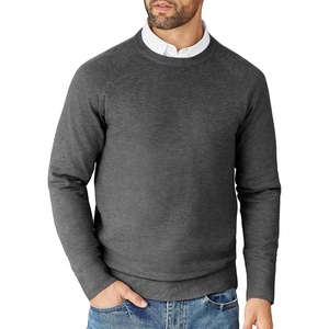 image:imageCOOFANDY Mens Crewneck Sweater Casual Dress Pullover Sweaters Slim Fit Lightweight Long Sleeve Raglan SweatersDark Grey