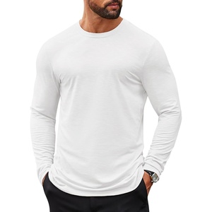 image:imageCOOFANDY Mens Long Sleeve T Shirts Casual Crew Neck Tee Shirts Lightweight Soft Pullover TopsWhite
