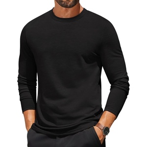 image:imageCOOFANDY Mens Long Sleeve T Shirts Crew Neck Casual Basic Tee Shirt Lightweight Pullover Shirts1 Packblack
