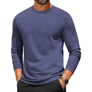 image:imageCOOFANDY Mens Long Sleeve T Shirts Crew Neck Casual Basic Tee Shirt Lightweight Pullover Shirts1 Packnavy Blue
