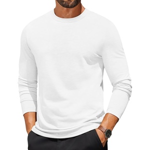 image:imageCOOFANDY Mens Long Sleeve T Shirts Crew Neck Casual Basic Tee Shirt Lightweight Pullover Shirts1 Packwhite