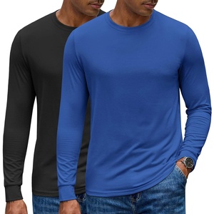image:imageCOOFANDY Mens Long Sleeve Tee Shirts Crew Neck TShirt Casual Pullover Basic Tees Soft Stretch TshirtsBlacknavy