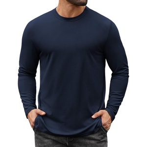 image:imageCOOFANDY Mens Long Sleeve Tee Shirts Stretch Crew Neck Thermal Shirts Casual T Shirts for MenDark Blue