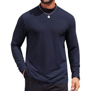 image:imageCOOFANDY Mens Mock Turtleneck Long Sleeve Shirts Casual Basic TShirt Lightweight Mockneck Pullover Sweater for MenNavy