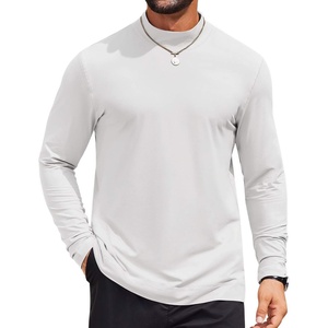 image:imageCOOFANDY Mens Mock Turtleneck Long Sleeve Shirts Casual Basic TShirt Lightweight Mockneck Pullover Sweater for MenWhite