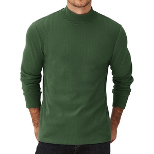 image:imageCOOFANDY Mens Mock Turtleneck Sweater Long Sleeve Half Neck Pullover Thermal Casual Ribbed High Neck Pullover SweaterArmy Green