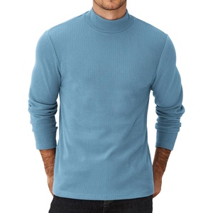 image:imageCOOFANDY Mens Mock Turtleneck Sweater Long Sleeve Half Neck Pullover Thermal Casual Ribbed High Neck Pullover SweaterDark Navy Blue