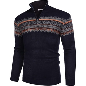 image:imageCOOFANDY Mens Quarter Zip Pullover Sweater Casual Zip Up Polo Sweater KnitPat3