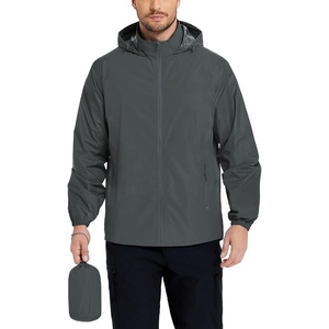 image:imageCOOFANDY Mens Rain Jacket Lightweight Waterproof Raincoat Packable Rain Shell Jacket With Hood Golf Hiking WindbreakerDeep Gray