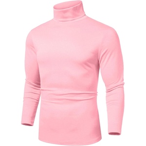 image:imageCOOFANDY Mens Slim Fit Basic Turtleneck Long Sleeve Lightweight Pullover Sweaters Casual Knitted TopsPink