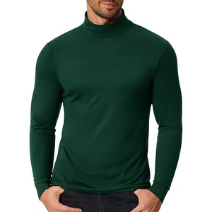 image:imageCOOFANDY Mens Slim Fit Mock Turtleneck T Shirt Casual Basic Knitted Long Sleeve Pullover SweaterBlue Green