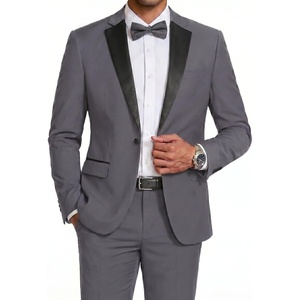image:imageCOOFANDY Mens Tuxedo Suit Set Slim Fit 2 Piece One Button Blazer Jacket Pants for WeddingDinnerPromDark Gray