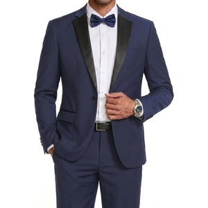 image:imageCOOFANDY Mens Tuxedo Suit Set Slim Fit 2 Piece One Button Blazer Jacket Pants for WeddingDinnerPromNavy Blue