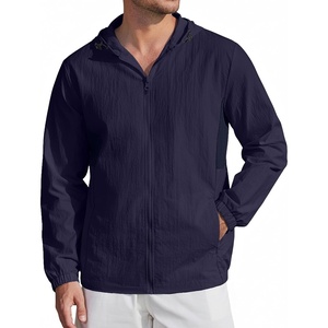 image:imageCOOFANDY Mens UPF 50 Sun Protection Hoodie Jacket Full Zip Light Long Sleeve Performance Fishing Shirts Hiking OutdoorNavy