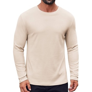 image:imageCOOFANDY Thermal Shirts for Men Heavyweight Long Sleeve T Shirt Casual Basic Shirts Stretch Crew Neck UndershirtsBeige