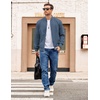 image:imageCOOFANDY Men Bomber Jacket Lightweight Casual Windbreaker Zip Up Coat Fashion Stylish Fall Jackets with PocketGrey Blue