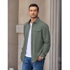 image:imageCOOFANDY Mens Button Down Shirt Jacket Long Sleeve Flannel Shirts  Shacket Overshirt Soft Brushed Fabric With Flap Pocket Casual Outdoor WorkArmy Green