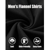 image:imageCOOFANDY Mens Button Down Shirt Jacket Long Sleeve Flannel Shirts  Shacket Overshirt Soft Brushed Fabric With Flap Pocket Casual Outdoor WorkBlack