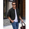 image:imageCOOFANDY Mens Button Down Shirt Jacket Long Sleeve Flannel Shirts  Shacket Overshirt Soft Brushed Fabric With Flap Pocket Casual Outdoor WorkBlack