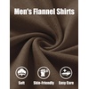 image:imageCOOFANDY Mens Button Down Shirt Jacket Long Sleeve Flannel Shirts  Shacket Overshirt Soft Brushed Fabric With Flap Pocket Casual Outdoor WorkBrown