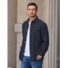 image:imageCOOFANDY Mens Button Down Shirt Jacket Long Sleeve Flannel Shirts  Shacket Overshirt Soft Brushed Fabric With Flap Pocket Casual Outdoor WorkDark Blue