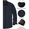 image:imageCOOFANDY Mens Button Down Shirt Jacket Long Sleeve Flannel Shirts  Shacket Overshirt Soft Brushed Fabric With Flap Pocket Casual Outdoor WorkDark Blue