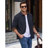 image:imageCOOFANDY Mens Button Down Shirt Jacket Long Sleeve Flannel Shirts  Shacket Overshirt Soft Brushed Fabric With Flap Pocket Casual Outdoor WorkDark Blue