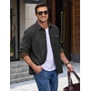 image:imageCOOFANDY Mens Button Down Shirt Jacket Long Sleeve Flannel Shirts  Shacket Overshirt Soft Brushed Fabric With Flap Pocket Casual Outdoor WorkDark Gray Heather