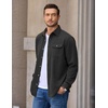 image:imageCOOFANDY Mens Button Down Shirt Jacket Long Sleeve Flannel Shirts  Shacket Overshirt Soft Brushed Fabric With Flap Pocket Casual Outdoor WorkDark Gray Heather