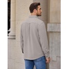 image:imageCOOFANDY Mens Button Down Shirt Jacket Long Sleeve Flannel Shirts  Shacket Overshirt Soft Brushed Fabric With Flap Pocket Casual Outdoor WorkLight Gray