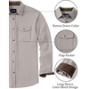image:imageCOOFANDY Mens Button Down Shirt Jacket Long Sleeve Flannel Shirts  Shacket Overshirt Soft Brushed Fabric With Flap Pocket Casual Outdoor WorkLight Gray
